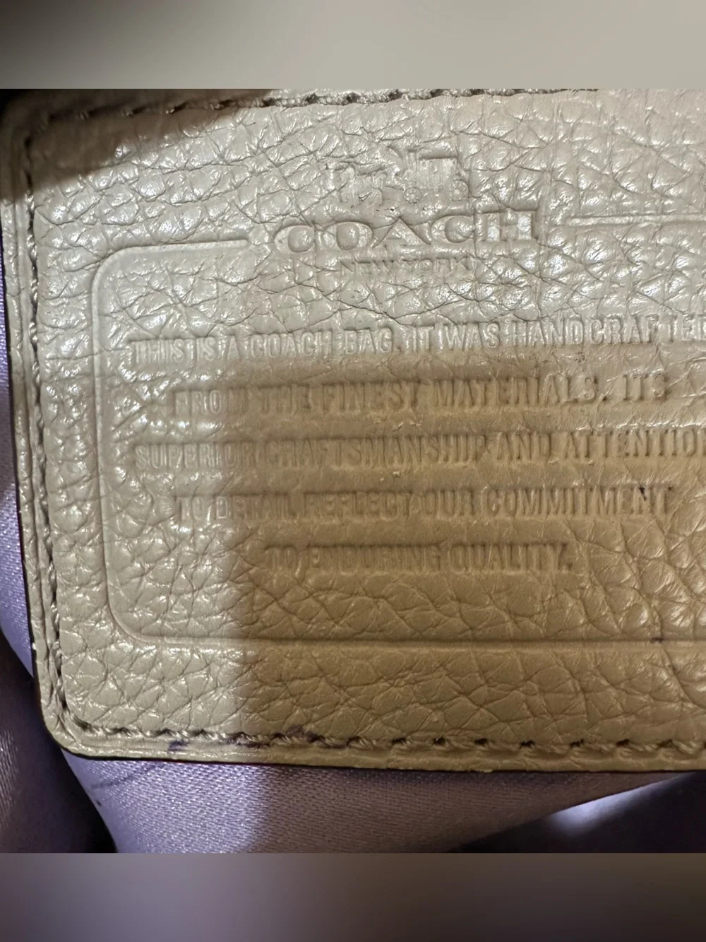 COACH Pebbled Leather Madison Phoebe Women's Handbag 3 Compartment Gray
